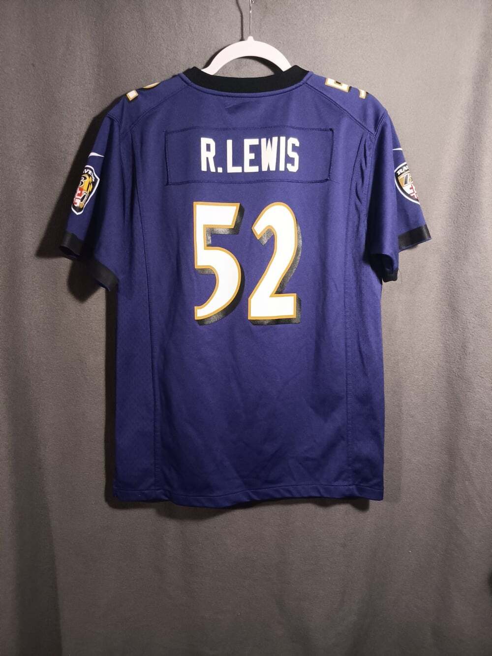 Ravens Ray Lewis #52 XL Youth Nike NFL Super Bowl Jersey Baltimore Ravens - Picture 5 of 6